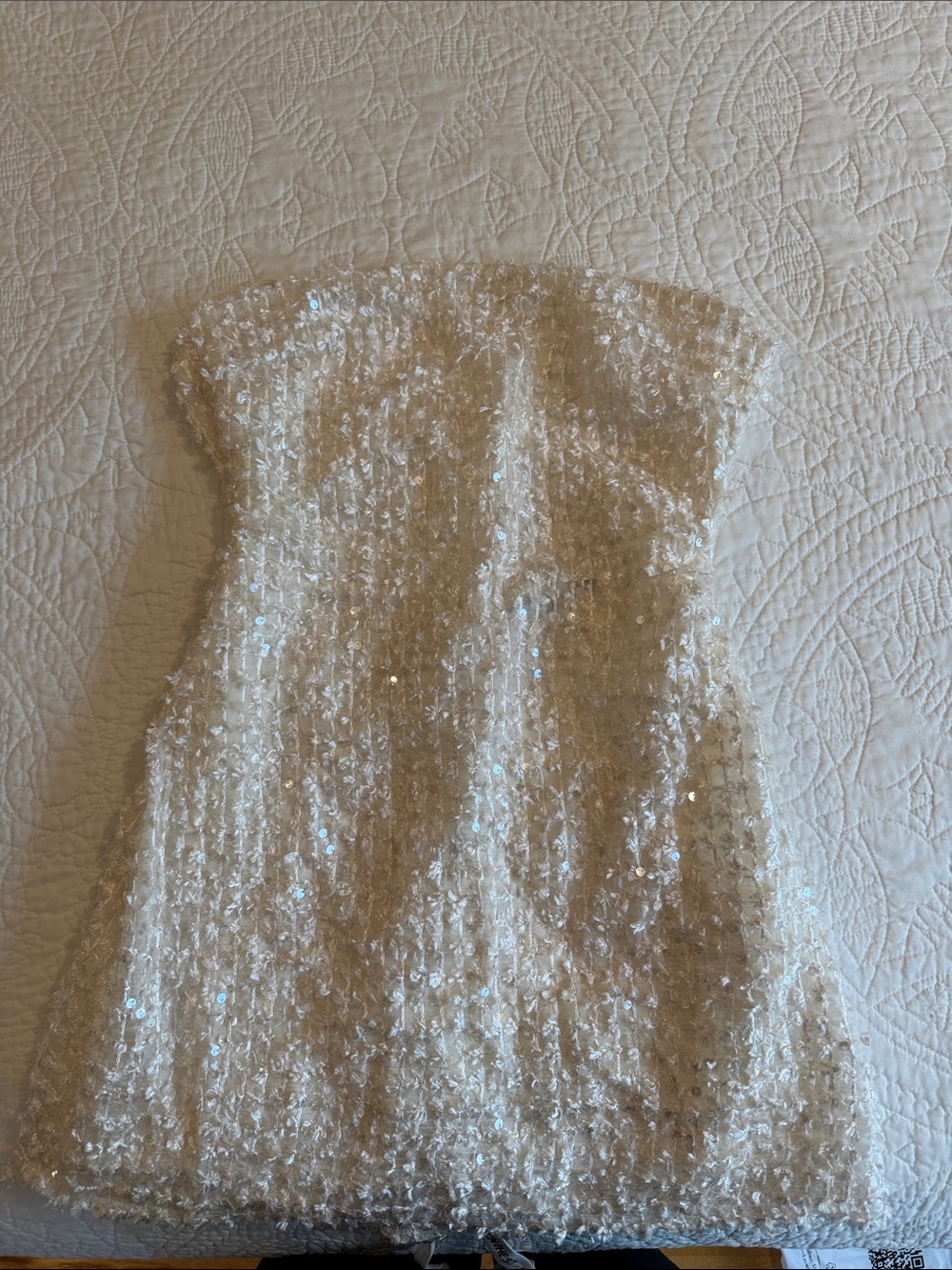 Lucy in the Sky Ivory Sequin Strapless Party Dress